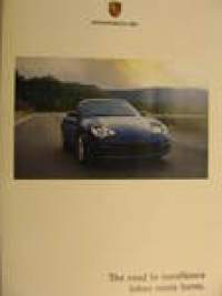 Porsche 911, Boxster USA- englannin kielinen esite vm. 2002 Noin A-4 kokoinen julisteeksi aukeava taittoesite.