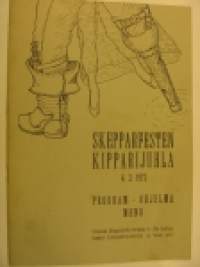 Kipparijuhla Skepparfesten 4.3.1972 Ohjelma & Menu Hamburger Börs