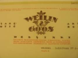 Weilin & Göös asiakirja 29.4.1938