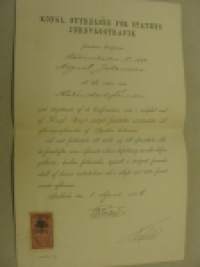 Kongliga Jernvägsstyrelsen förordning ...August Johansson 1884