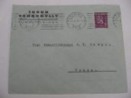 Turun Vehnämylly Oy Turku 21.9.1935 -kirjekuori