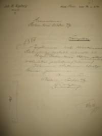 Joh. R. Rydberg, Nilsiä 20.3 1920 asiakirja