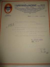 Osram oy sähkö & Kone, Raahe 10.3 1924 asiakirja