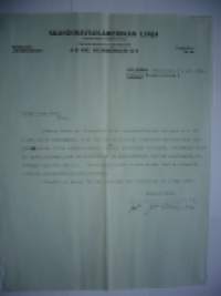 A-B Nic Heimbûrger O-Y Helsinki 2.1.1925 -asiakirja