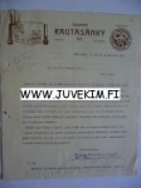 Suomen Rautasänky O/Y Helsinki 14.9.1925 -asiakirja