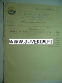 Kliché Osakeyhtiö Kemigrafinen Taidelaitos Helsinki 31.7.1913 -asiakirja