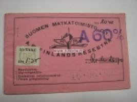 Suomen Matkatoimisto -matkalippuvihko 1939