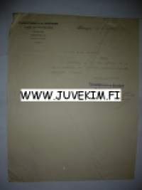 Tavaststjerna & von Bonsdorff Affärs- och Fastighetsbyrå Helsingfors/Helsinki 19.11.1912 -asiakirja