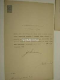 Herbert Emerik Aalto -Suomen Valtion Rautatiet, määräyskirja 1903