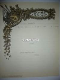 Stenfors Rauma 26.10.1936 -sähkösanoma