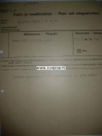 Arkkitehti Stenfors Helsinki 26.10.1936 -sähkösanoma