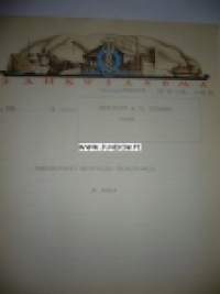 Arkkitehti  A. W. Stenfors Vaasa 26.10.1936 -sähkösanoma