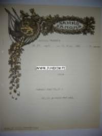 Arkkitehti Stenfors Vaasa 26.10.1936 -sähkösanoma