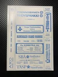 Pargas telefonkatalog / Paraisten puhelinluettelo 1990