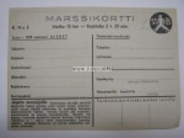 Maaottelumarssikortti 1941