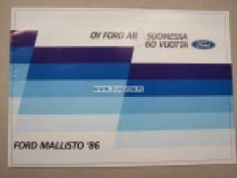 Ford mallisto 1986 -myyntiesite