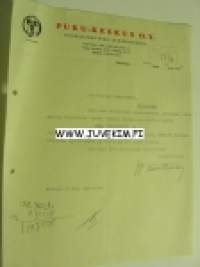 Puku-Keskus O.Y, Viipuri 16.10.1933 -asiakirja