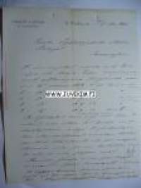 Lindqvist & Zitting St. Petersburg 29.12.1895 -asiakirja