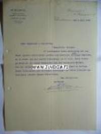 A. Hiorth Christiania 2.7.1900 -asiakirja