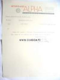 Aktiebolaget Alpha Sundbyberg 23.9.1937 -asiakirja