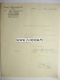 Kouran Höyrysaha O.Y. Koura 27.9.1924 -asiakirja