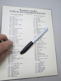 Rauman seudun linja-autoaikataulut -kokooma-aikataulu
