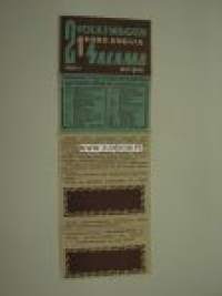 Maalaisliitto ry 1962 -arpalippu