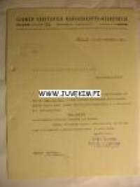 Suomen Vaatturien Kangaskauppa - Osakeyhtiö Helsinki 8.5.1925 -asiakirja