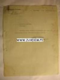 Sianravinto Osakeyhtiö Helsinki 8.1.1941 -asiakirja