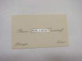 Baron Hjalmar Friesendorff, Helsingfors -käyntikortti