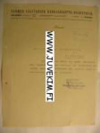 Suomen Vaatturien Kangaskauppa - Osakeyhtiö Helsinki 14.1.1920 -asiakirja