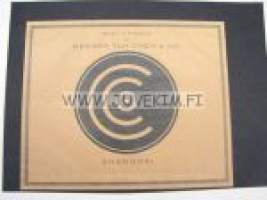 Yah Chen & Co -suomalaisen paperiteollisuuden pakkausetiketti