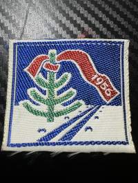 1956 -kangasmerkki / matkailumerkki / hihamerkki / badge -pohjaväri valkoinen