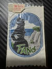 Fanq -kangasmerkki / matkailumerkki / hihamerkki / badge -pohjaväri valkoinen