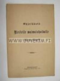 Ohjesääntö Yleiselle Waiwaishoidolle Kivijärwen (Kivijärvi) kunnassa 1894