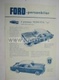 Ford - personbilar åm. 1955 -broschyr myyntiesite