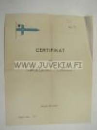 Certificat för motorboten 