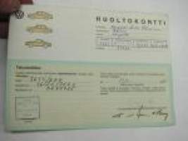 Volkswagen huoltokortti