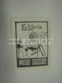 Ex Libris Esko Rönkä -kirjanomistajamerkki