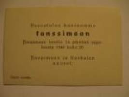 Tervetuloa kanssamme tanssimaan 14.9. 1946 Haapimaan ja Kurkolan nuoret