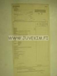 Valtionrautatiet / Sotilaskuljetuskirja -rahtikirja