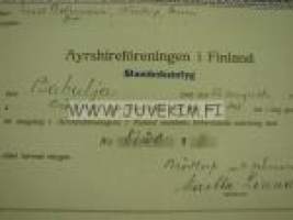 Ayrshireföreningen i Finland / Suomen Ayrshireyhdistys Kon 