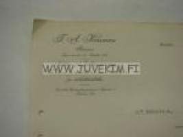 T.A. Korsman, Rauma 16.7.1923 -asiakirja