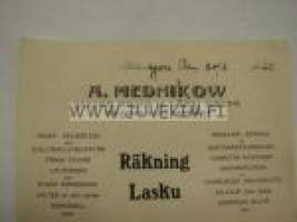 A. Mednikow, Helsinki 20.8.1923 -asiakirja