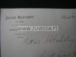 Julius Bustorff Helsinki 18.12.1908 -asiakirja