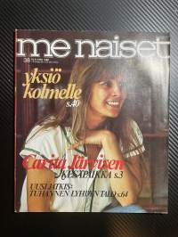 Me naiset 1975 nr 38, 19.9.1975, Carita Järvisen kesäpaikka, Lasse Pöysti, Joonas Kokkonen, Vicky Rosti, Arto Vuorjoki, yksiö