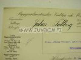 Julius Tallberg, Helsinki 29.6.1914 -asiakirja