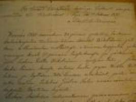 Perunkirja Bärnet (?) Wikström Mommolan Rushollista Nummen kappeli 23.11.1880