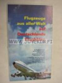 Flugzeuge aus aller welt auf Deutschlands Flughäfen -lentokoneita kaikkialta maailmasta Saksan kentillä -juliste