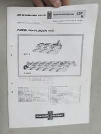 Överum - B 387 M / C 698 HL aurat käyttöohjekirja & varaosaluettelo (2 erillistä kirjaa)